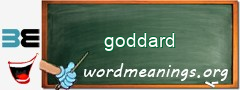 WordMeaning blackboard for goddard